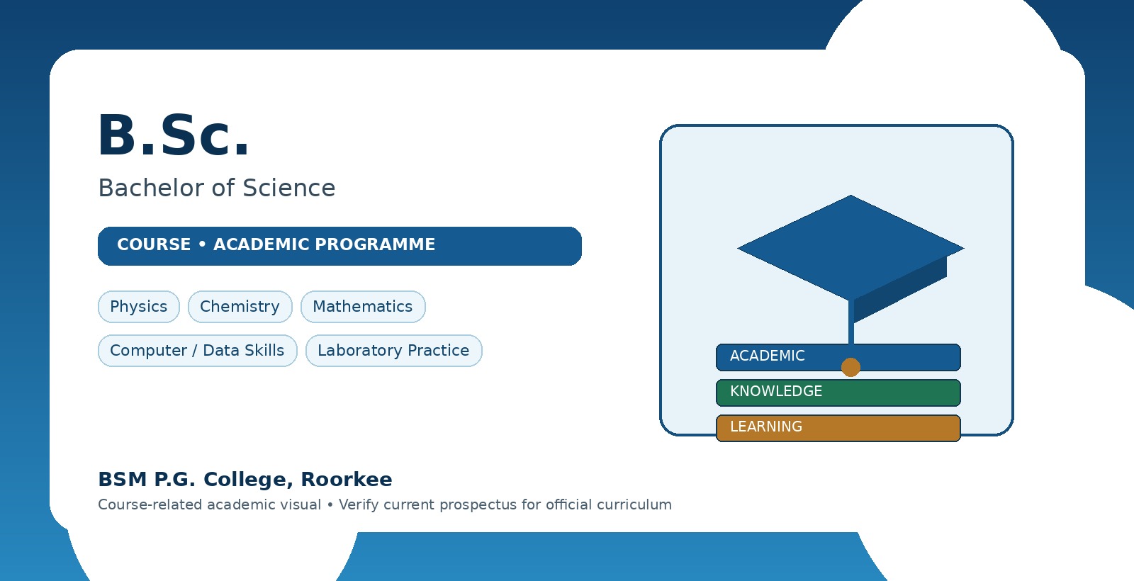B.Sc. Bachelor of Science course visual